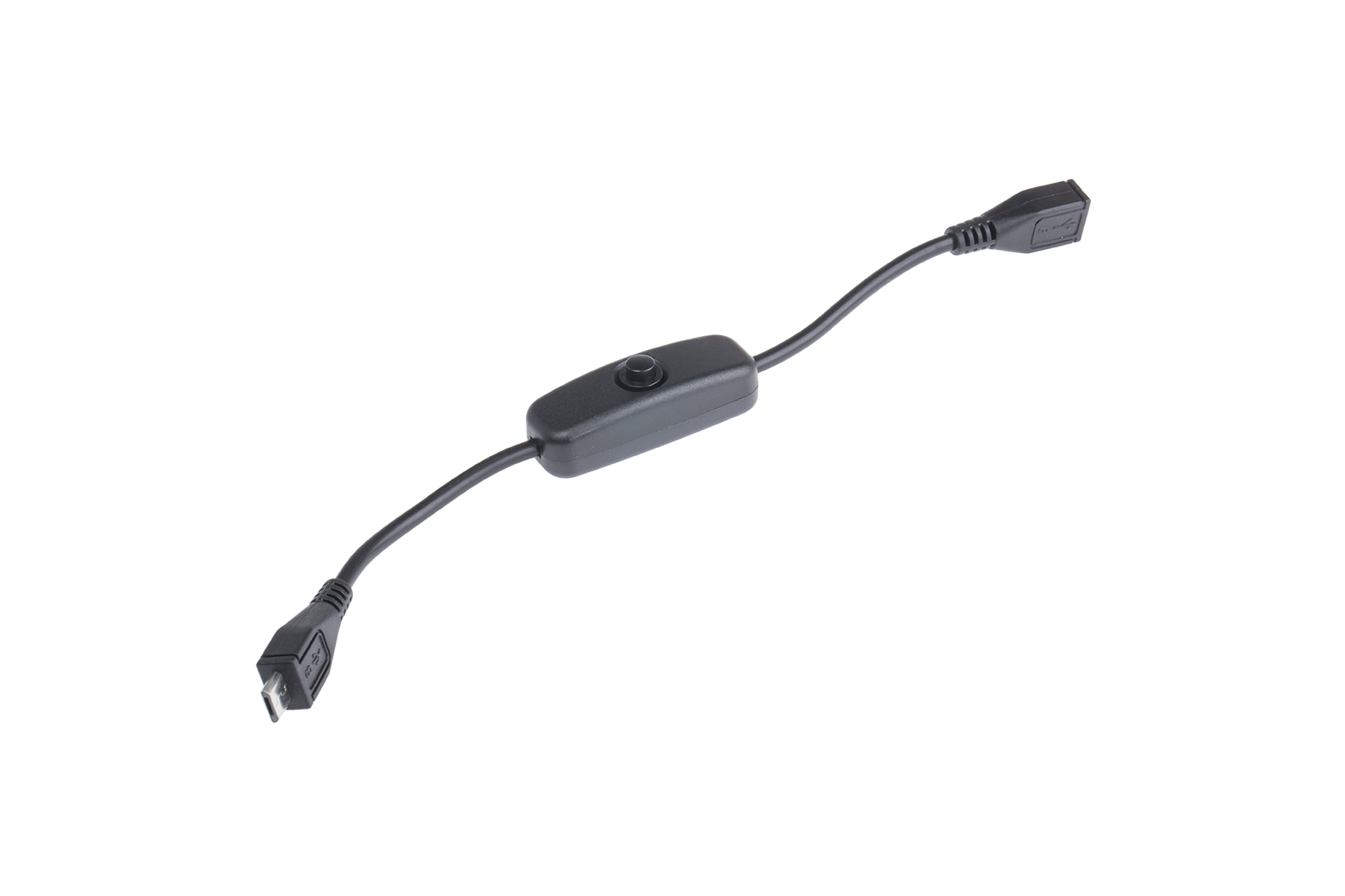 Micro-USB-Kabel mit Schalter - schwarz