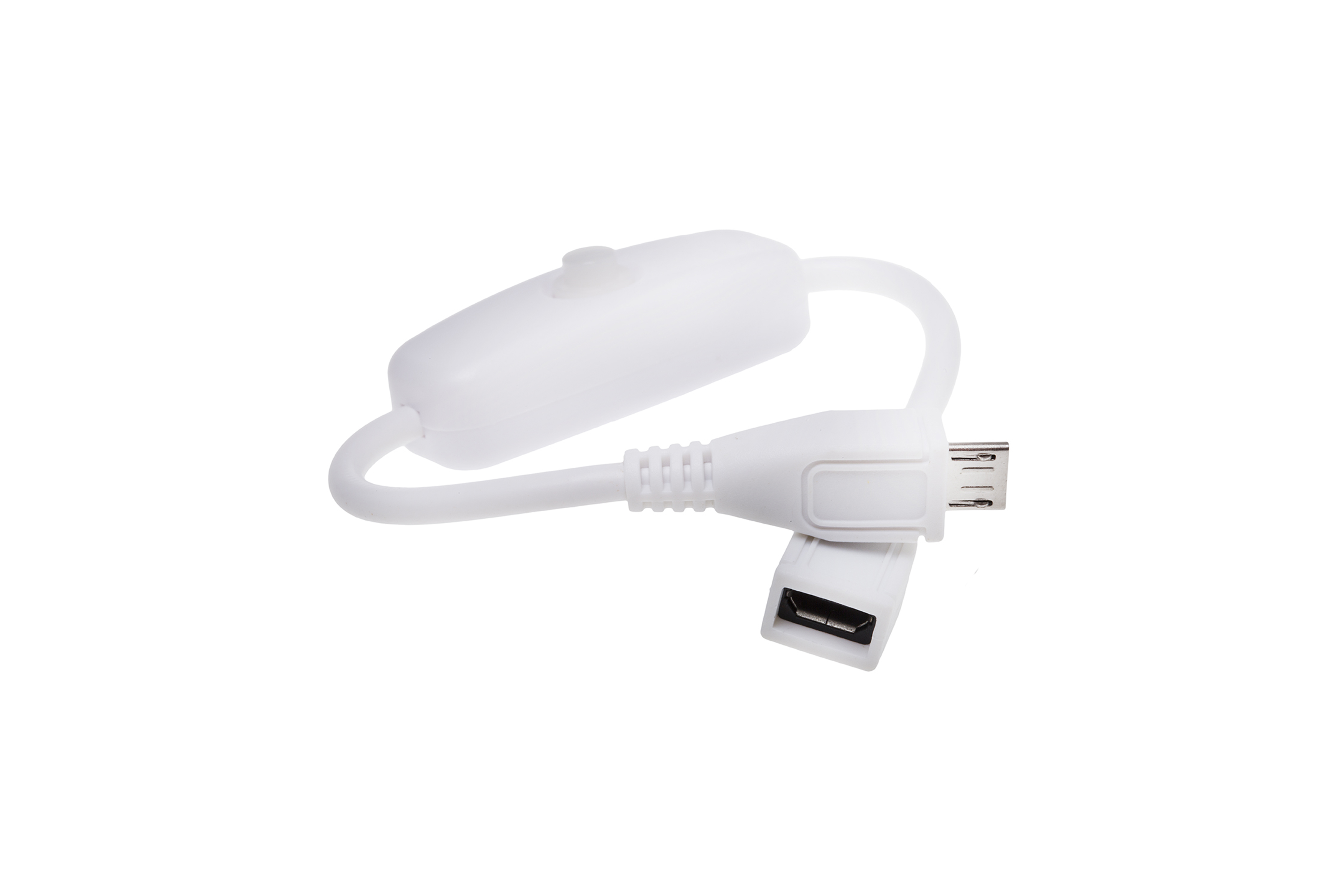 Micro-USB-Kabel mit integriertem Schalter Weiß