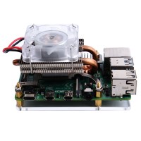 ICE-Tower Low Profile CPU Cooling Fan with RGB LED for Raspberry Pi 4B/3B+/3B