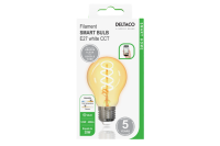 DELTACO Smart Bulb E27 LED Bulb 5.5W 470lm A60S WiFi - Dimmable White LED Light