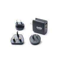 OKdo Multihead Dual Port USB Quick Charge Power Supply (PSU) 36W with USB-C, Interchangeable Head