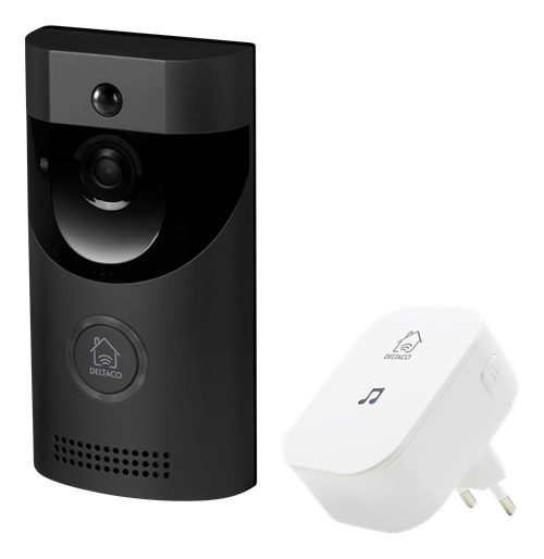 DELTACO Smart Home Doorbell Camera, 1MP, 720p, WiFi, IP65