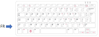 Raspberry Pi Keyboard Fr Red/White