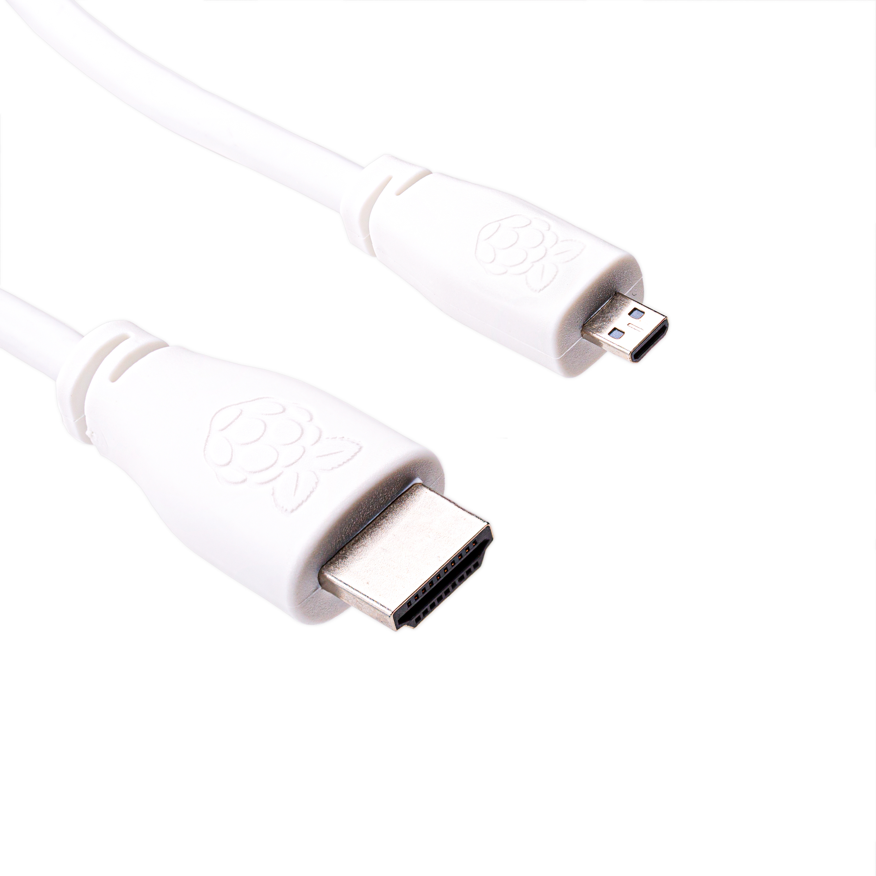 Câble micro-HDMI vers mâle standard Raspberry Pi (blanc 1m) - OKdo