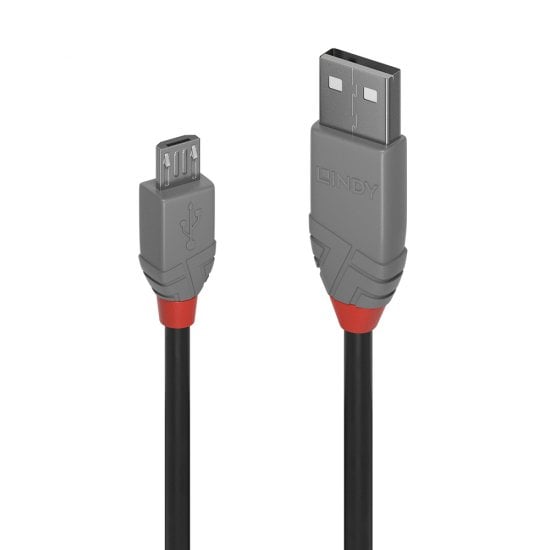 0.2m USB 2.0 Type A to Micro-B Cable, Anthra Line