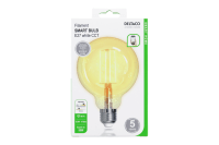 DELTACO Smart Bulb E27 LED Bulb 5.5W 470lm G95 WiFi - Dimmable White LED Lamp