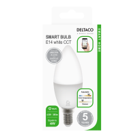 DELTACO Smart Bulb E14 LED Bulb 4.5W 470lm WiFi – Dimmable White LED Light