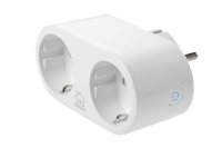 DELTACO 2-Way Smart Plug WiFi Energy Monitoring EU Socket with Timer, 10A, 240 V ac - White