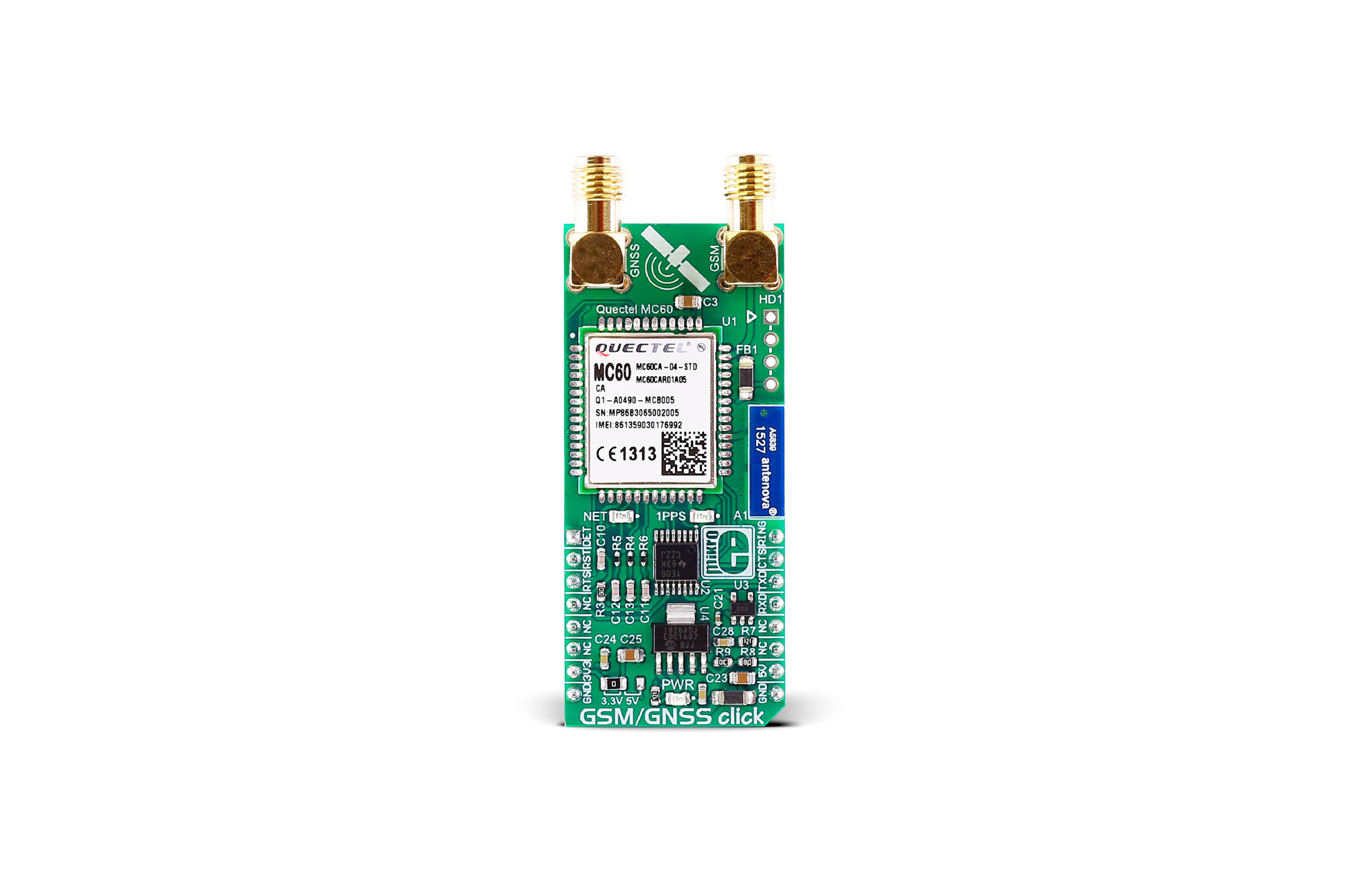 MIKROE GSM/GNSS CLICK BOARD, MIKROE-2439