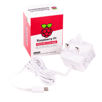 Officiële witte Raspberry Pi 5,1V/3A-voeding USB-C voor VK