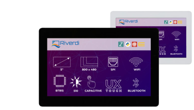 Riverdi - RiTFT-50-IOT-UX, van hoge kwaliteit 5 inch-scherm - RVT50UQENWC01