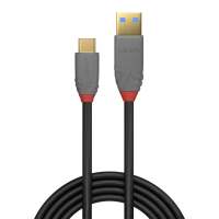 1m USB 3.2 Type C to A Cable, 5A, Anthra Line