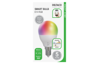 DELTACO Smart Bulb E14 G45 LED Bulb 5W 470lm WiFi - Dimmable White & RGB Light