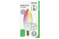 DELTACO Smart Bulb E14 LED Bulb 5W 470lm WiFi  - Dimmable White & RGB Light