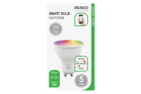 DELTACO Smart Bulb GU10 LED Bulb 5W 470lm WiFi  -  Dimmable White & RGB Light