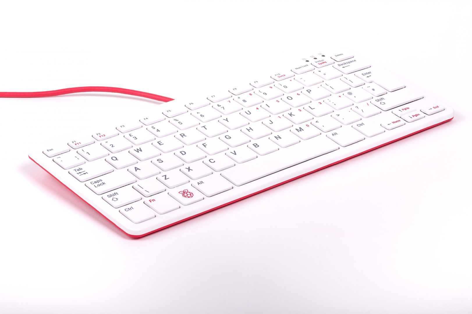 Raspberry Pi Keyboard UK Layout Red/White