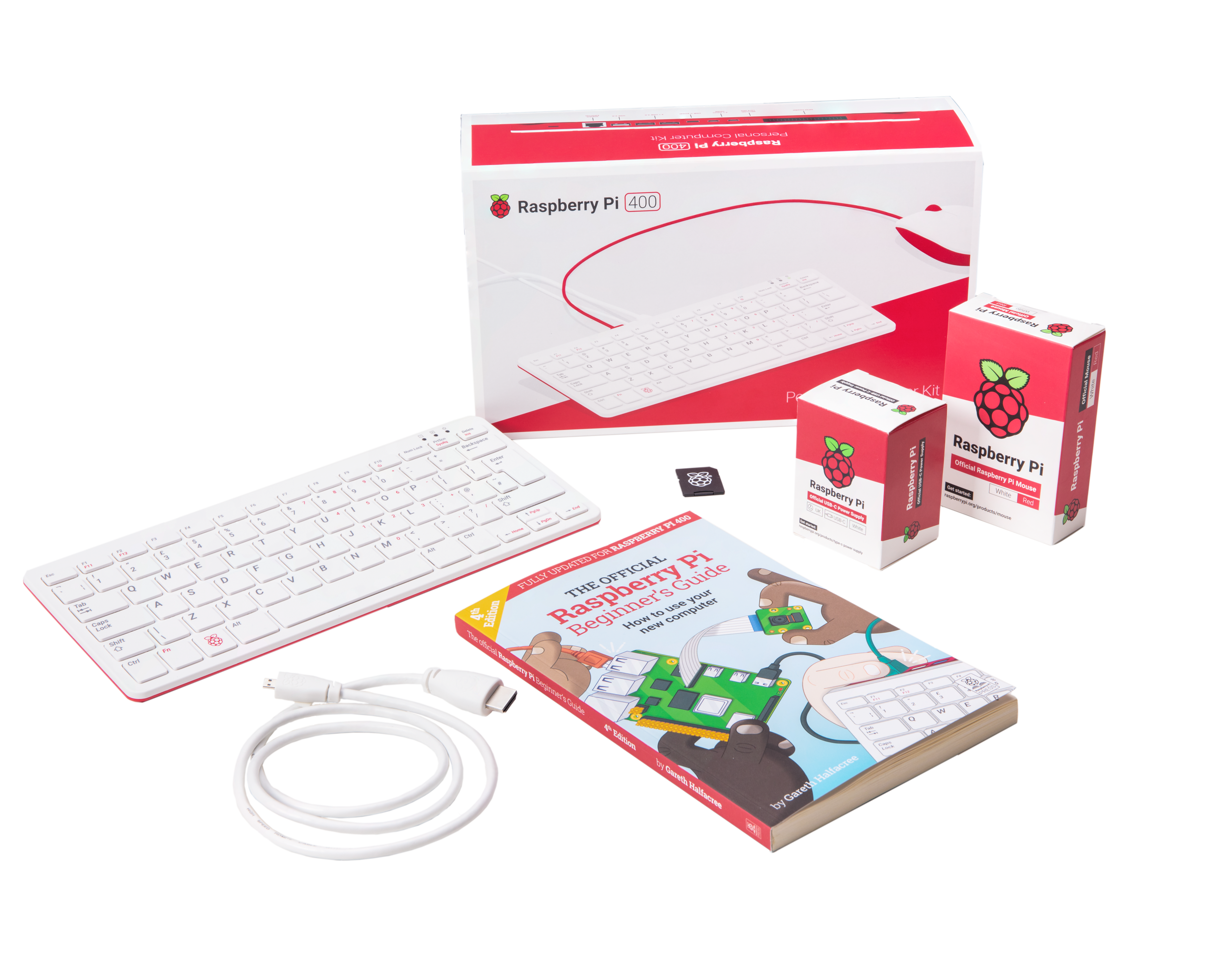 Raspberry Pi 400 All-in-One Personal Computer Kit - US Keyboard Layout