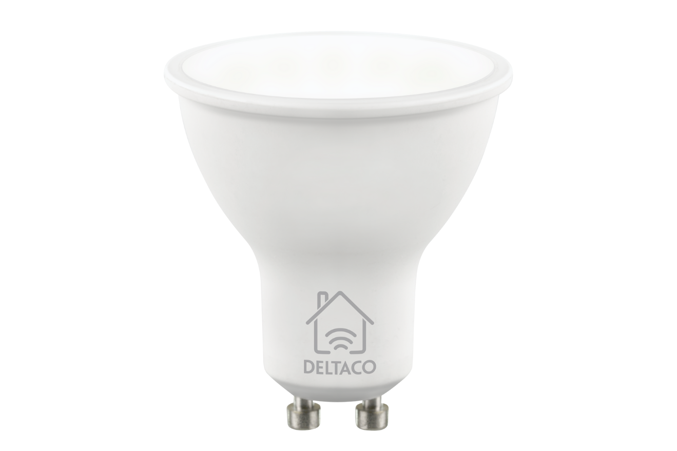 DELTACO Smart Bulb GU10 LED Bulb 5W 470lm WiFi - Dimmable White LED Light