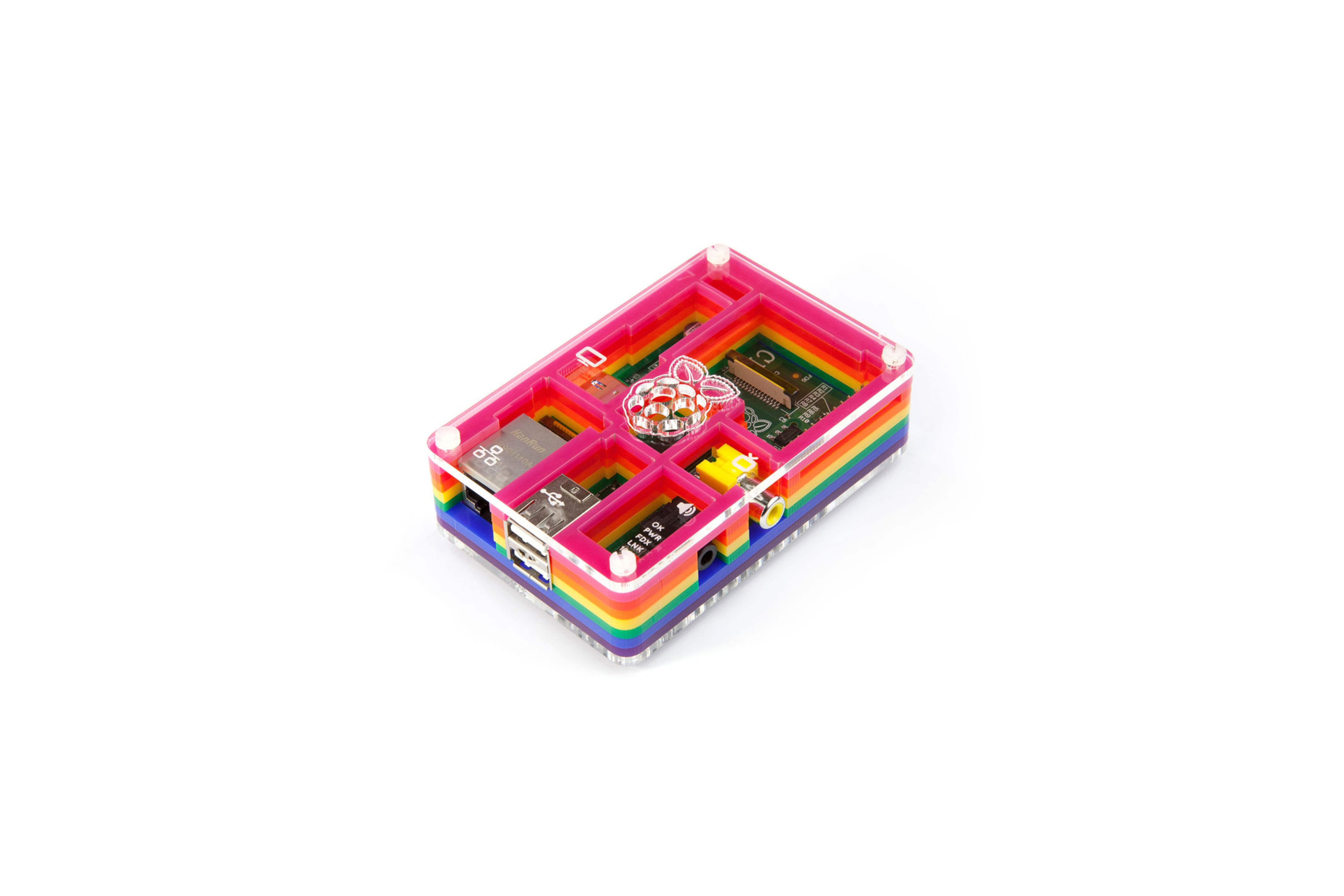 Pibow Rainbow Raspberry Pi Case