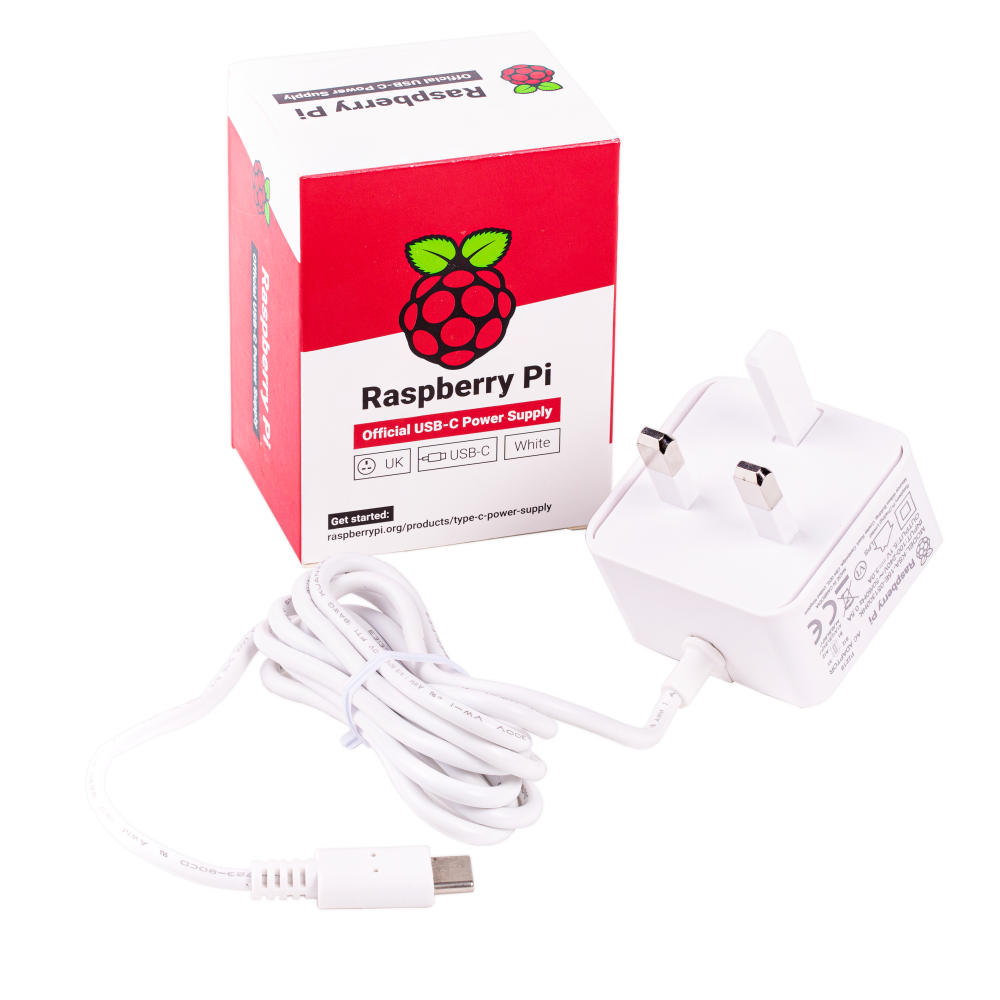 Official Raspberry Pi 4 Uk Power Supply White