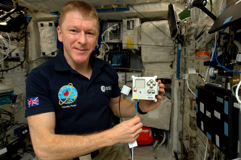 Tim Peak with Astro Pi on the ISS