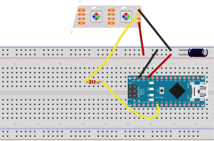 Arduino and fastLED library - OKdo