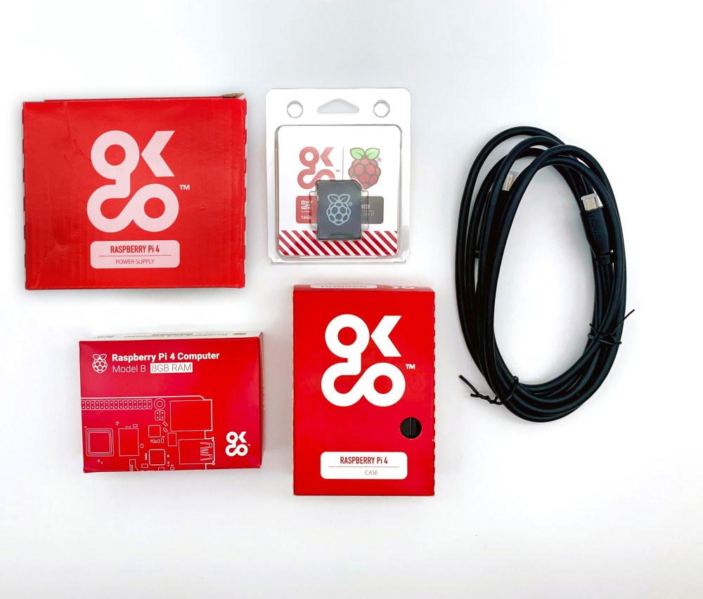 OKdo Raspberry Pi 4 8GB Essential Starter Kit with Universal Power Supply