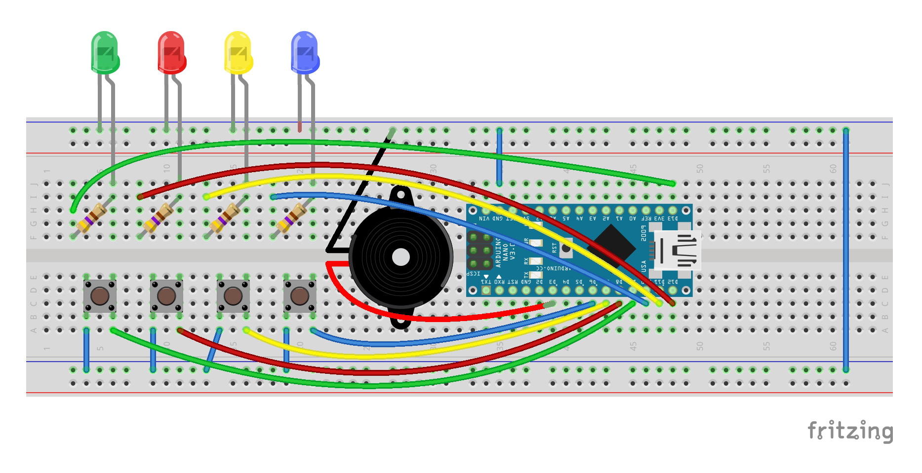simon says arduino circuit