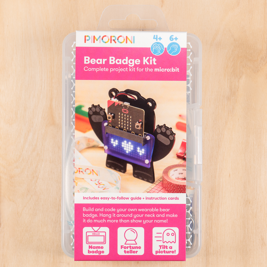 Pimoroni scroll:bit Bear Badge micro:bit Kit