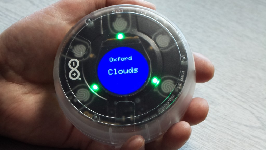 arduino opla displaying weather forecast