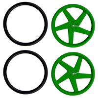 Kitronik Pair of 5 Spoke Wheels for D-Shaft Motor - Green
