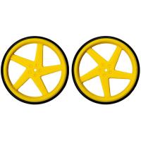 Kitronik Pair of 5 Spoke Wheels for TT motor - Yellow