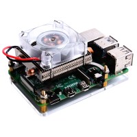 ICE-Tower Low Profile CPU Cooling Fan with RGB LED for Raspberry Pi 4B/3B+/3B