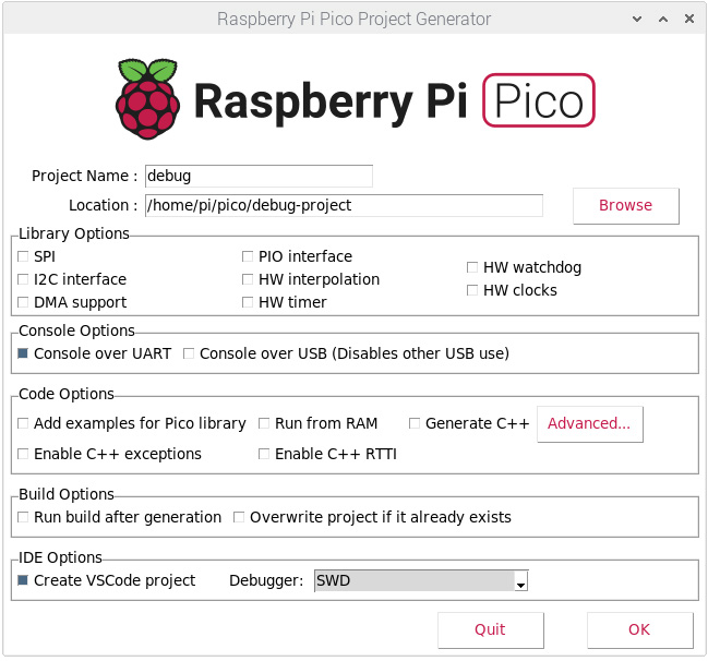 Debugging Raspberry Pi Pico C & C++ - OKdo