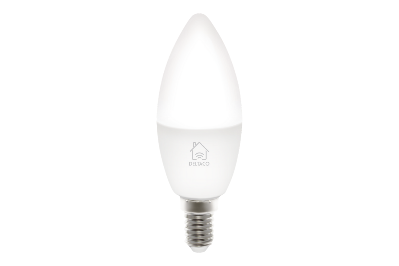 Dårlig faktor Minearbejder lungebetændelse DELTACO Smart Bulb E14 LED Lamp 5W 470lm WiFi - Dimmable White LED Light -  OKdo