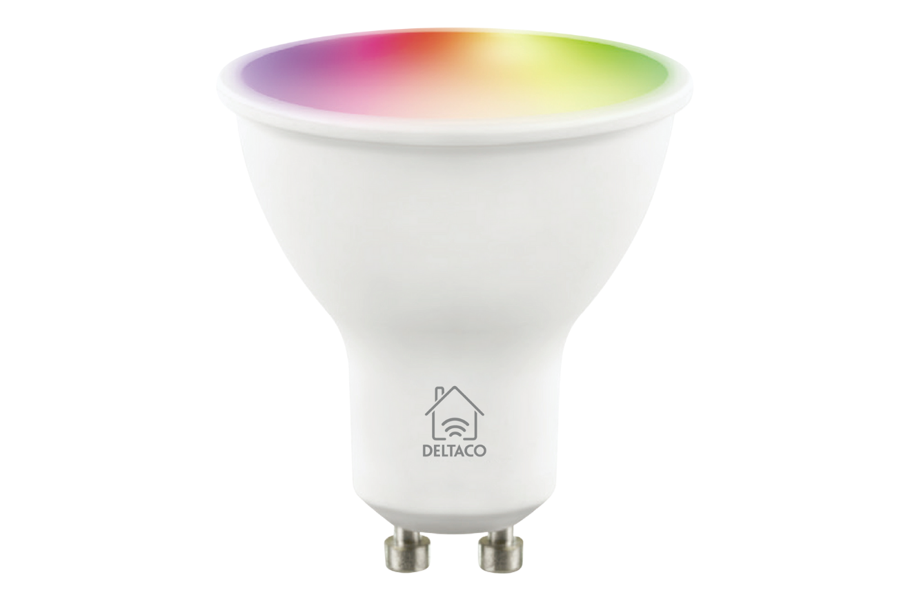 generation Vask vinduer her DELTACO Smart Bulb GU10 LED Bulb 5W 470lm WiFi - Dimmable White & RGB Light  - OKdo