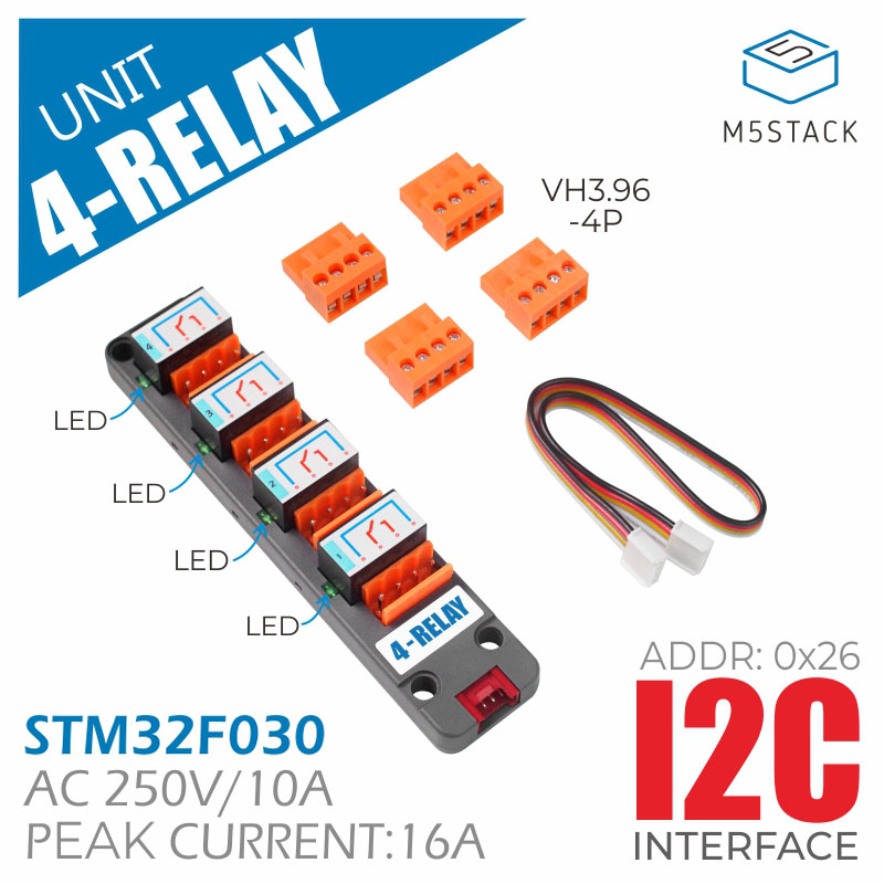 M5Stack 4-Relay Unit product image