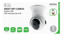 DELTACO Outdoor Smart Home Security Camera IP65, 1080p, WiFi, PTZ