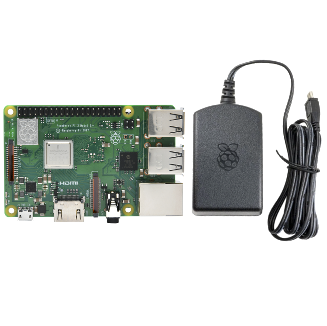 Raspberry Pi 3B+ with Official PSU