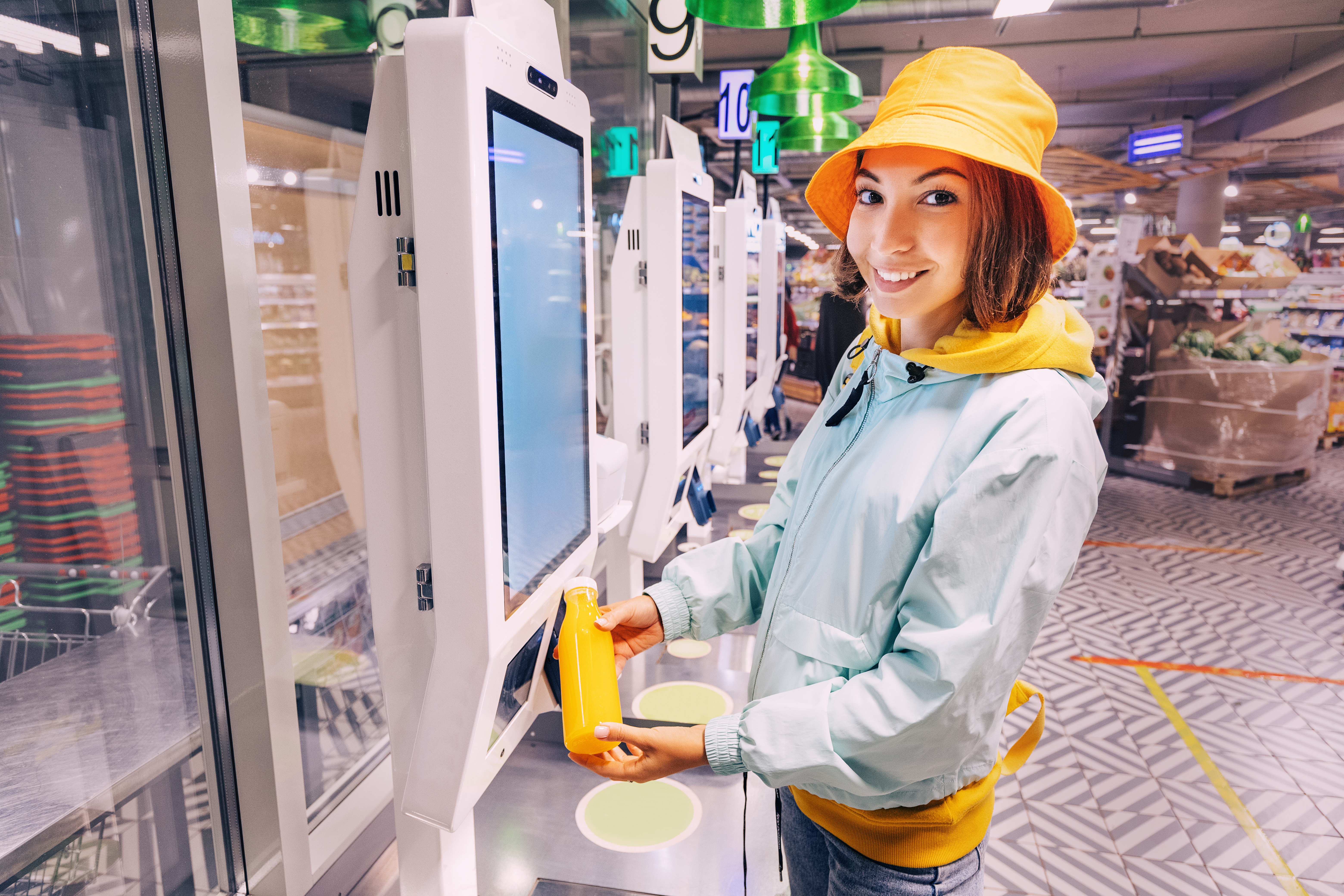Retail POS self-checkout machine