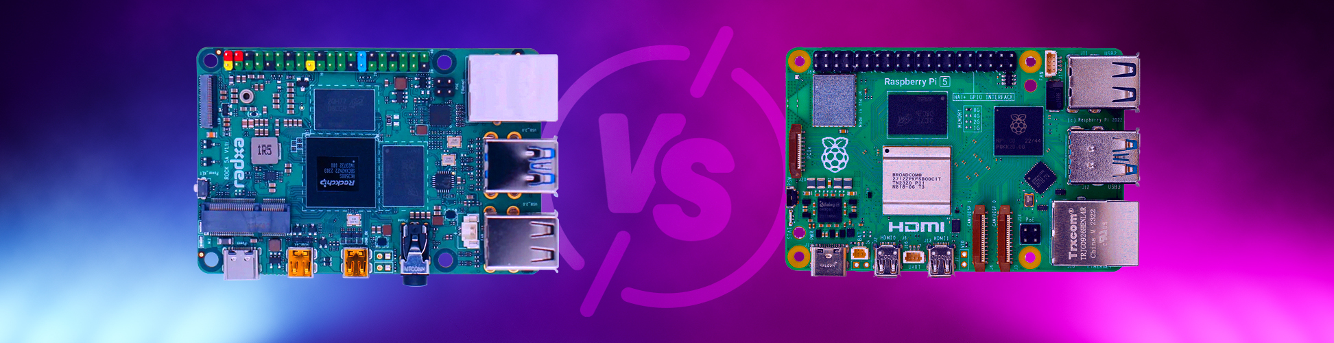 Blog banner of Raspberry Pi 5 vs ROCK 5A review